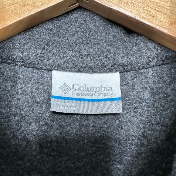 Columbia Women's Fleece Vest Charcoal Gray Full Zip Mock Neck Size S - Picture 4 of 8